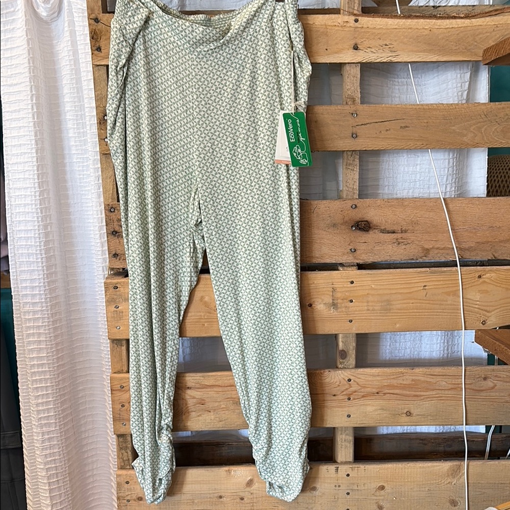 Green Patterned Pants
